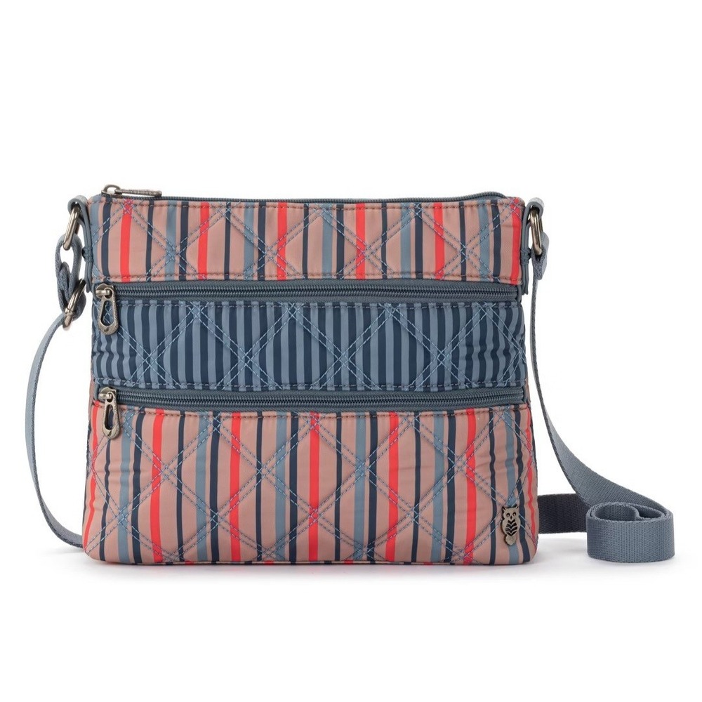 Sakroots By The Sak Vintage-Style Multi-Stripe Diamond-Quilted Crossbody Bag NWT